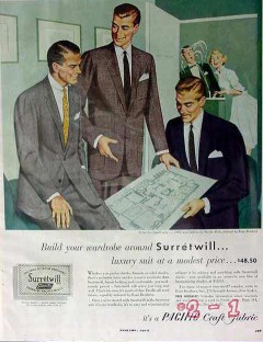 surretwill suits 1949 pacific mills rose brothers mens suit vintage ad surretwill suits 1949 pacific mills rose brothers mens suit vintage ad