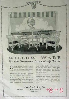 lord and taylor 1917 summertime willow ware patio furniture vintage ad