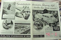 studebaker 1934 dramatic skyway style thrills crowds car vintage ad