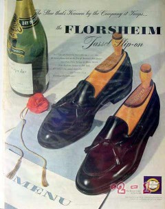 florsheim shoe company 1953 belair tassel slip-on s-150x vintage ad florsheim shoe company 1953 belair tassel slip-on s-150x vintage ad