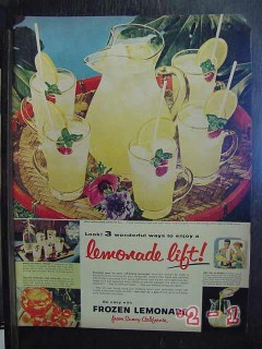 lemonade from sunny california 1956 citrus vintage ad