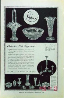 libbey glass company 1919 cut crystal vase christmas gift vintage ad