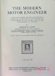 modern motor engineer vol 2 arthur judge car repair vintage book modern motor engineer vol 2 arthur judge car repair vintage book