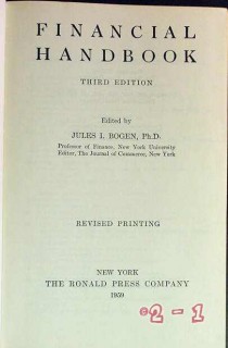 financial handbook jules bogen accounting banking vintage book