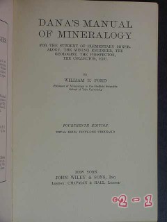 danas manual of mineralogy william ford vintage book