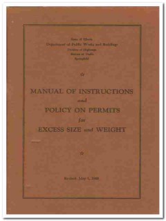 policy on permits for excess size and weight vintage book policy on permits for excess size and weight vintage book
