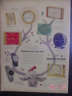 westclox 1957 lace big ben travalarm wrist ben watch clock vintage ad