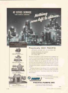Pacific Pumps Inc 1959 Vintage Ad Oil Cities Service Lake Charles LA Pacific Pumps Inc 1959 Vintage Ad Oil Cities Service Lake Charles LA