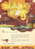 Halliburton Oil Well Cementing Company 1959 Vintage Ad Civilization