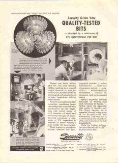 Security Engineering 1959 Vintage Ad Oil Dresser Quality Test Rock Bit Security Engineering 1959 Vintage Ad Oil Dresser Quality Test Rock Bit