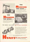 Hyatt Roller Bearing Company 1959 Vintage Ad Hy-Roll Heavier Higher