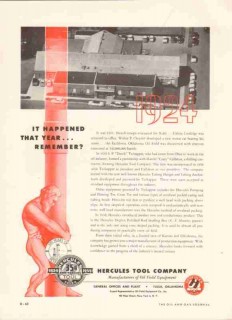 Hercules Tool Company 1959 Vintage Ad Oilfield Drilling Equipment Year