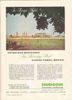 Hudson Engineering Corp 1959 Vintage Ad Oil Petroleos Mexicanos Plant