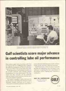 Gulf Oil Corp 1959 Vintage Ad Research Center Harmarville PA Gulf Oil Corp 1959 Vintage Ad Research Center Harmarville PA