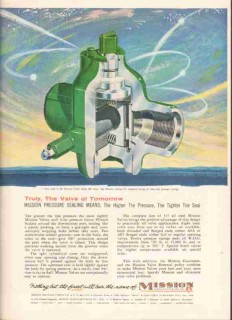 Mission Mfg Company 1959 Vintage Ad Oil Field Valves Pumps Tomorrow