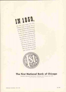 first national bank of chicago il 1959 drake oil banking vintage ad first national bank of chicago il 1959 drake oil banking vintage ad