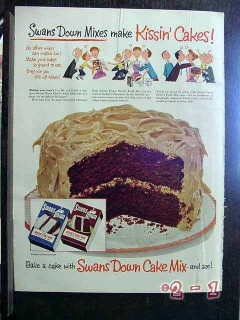 swans down 1952 cake mix kissin cakes vintage ad swans down 1952 cake mix kissin cakes vintage ad