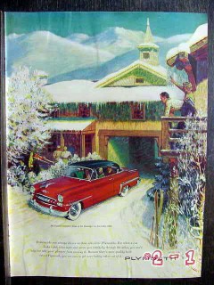 plymouth 1953 belvedere sun valley id car vintage ad
