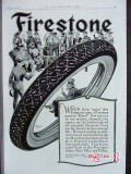 firestone tire rubber company 1917 most miles per dollar vintage ad