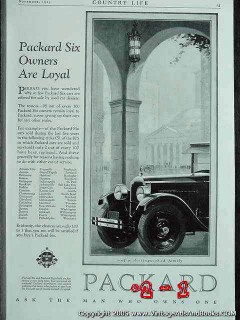 packard six 1925 loyal owners car vintage ad