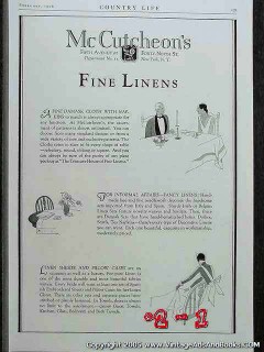 mccutcheons 1926 fine linen napkins tablecloths vintage ad mccutcheons 1926 fine linen napkins tablecloths vintage ad
