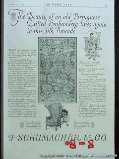 f schumacher company 1926 portuguese quilted embroidery vintage ad f schumacher company 1926 portuguese quilted embroidery vintage ad