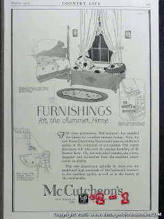 mccutcheons 1926 summer home furnishings curtains towels vintage ad