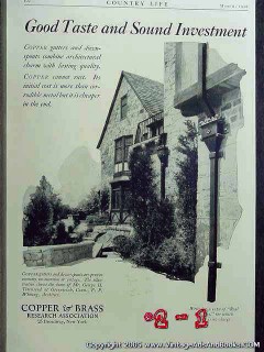 copper and brass research assoc 1926 greenwich ct home vintage ad