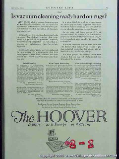 hoover suction sweeper company 1922 grider cornell vintage ad