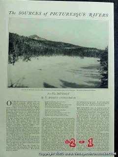 the hudson river new york 1922 lake tear of clouds vintage article