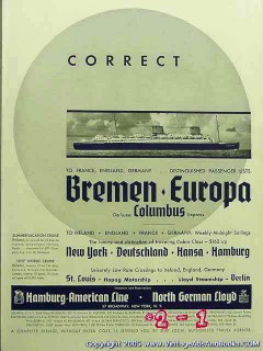 hamburg-american line north german lloyd 1936 cruise ship vintage ad hamburg-american line north german lloyd 1936 cruise ship vintage ad