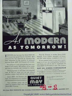 may oil burner corporation 1935 furnace heat vintage ad