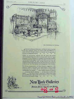 new york galleries 1926 nyc furniture decor vintage ad