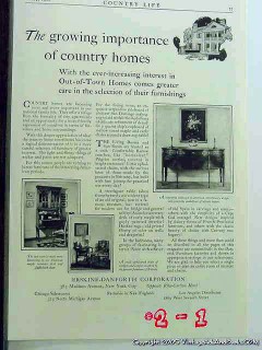erskine-danforth 1926 country home desk chair furniture vintage ad