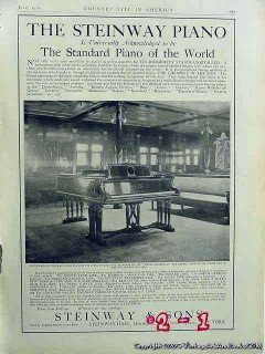 steinway and sons 1906 nieuw amsterdam cruise ship piano vintage ad