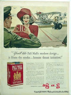 pall mall cigarettes 1941 navy plane ww2 vintage ad  pall mall cigarettes 1941 navy plane ww2 vintage ad