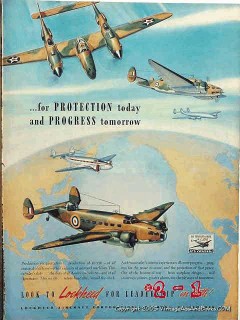 lockheed aircraft 1942 world war ii wwii airplane vintage ad