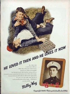milky way 1942 wwii world war 2 boys mars candy company vintage ad milky way 1942 wwii world war 2 boys mars candy company vintage ad