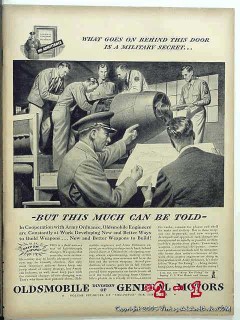 oldsmobile 1943 gm army ordnance ww2 wwii vintage ad