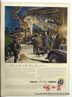 pacific factag fabrics 1943 ww2 soldier christmas vintage ad pacific factag fabrics 1943 ww2 soldier christmas vintage ad