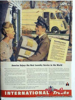 international trucks 1945 delivery truck vintage ad