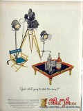 paul jones whiskey 1946 movie director chair camera vintage ad