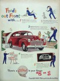 ford 1946 post war automobile out front car vintage ad