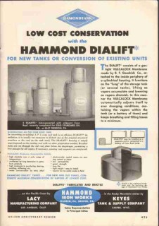 Hammond Iron Works 1951 Vintage Ad Oil Gas Tanks Dialift Petroleum Hammond Iron Works 1951 Vintage Ad Oil Gas Tanks Dialift Petroleum