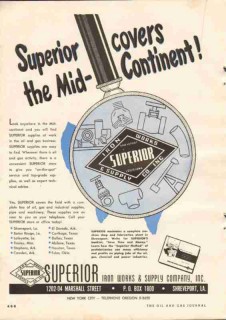 Superior Iron Works Supply Company 1951 Vintage Ad Oil Mid-Continent Superior Iron Works Supply Company 1951 Vintage Ad Oil Mid-Continent