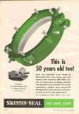M B Skinner Company 1951 Vintage Ad Oil Pipe Joint Clamp Skinner-Seal M B Skinner Company 1951 Vintage Ad Oil Pipe Joint Clamp Skinner-Seal
