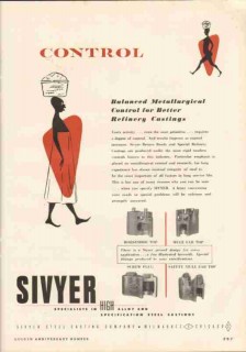 Sivyer Steel Casting Company 1951 Vintage Ad Oil Refinery Control Sivyer Steel Casting Company 1951 Vintage Ad Oil Refinery Control