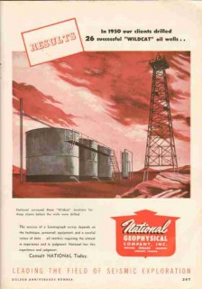 National Geophysical Company 1951 Vintage Ad Oil Gas Seismic Wildcat National Geophysical Company 1951 Vintage Ad Oil Gas Seismic Wildcat