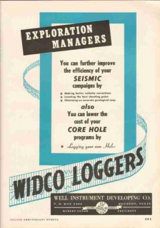 Well Instrument Developing Company 1951 Vintage Ad Oil Seismic Loggers Well Instrument Developing Company 1951 Vintage Ad Oil Seismic Loggers