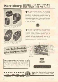 Harrisburg Steel Corp 1951 Vintage Ad Oil Pipeline Coupling Flanges Harrisburg Steel Corp 1951 Vintage Ad Oil Pipeline Coupling Flanges